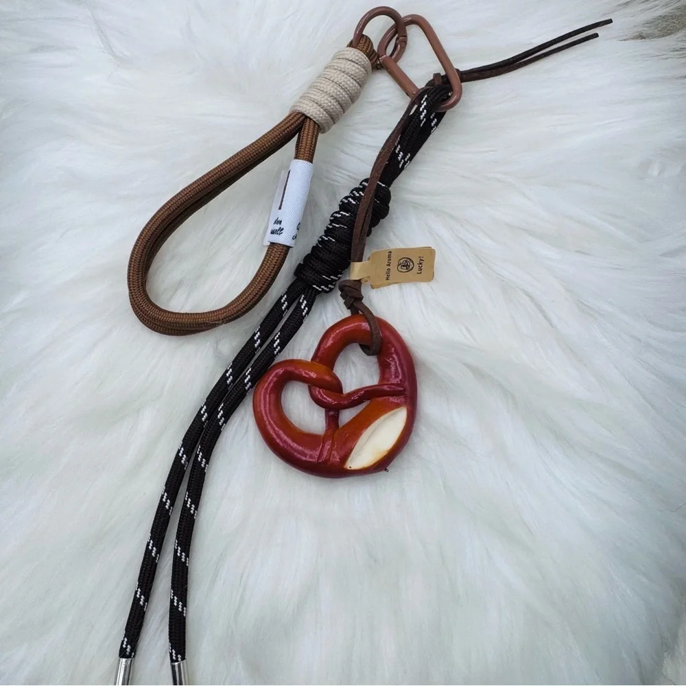 Pretzel Lovers Cute Bag Keychain Charm